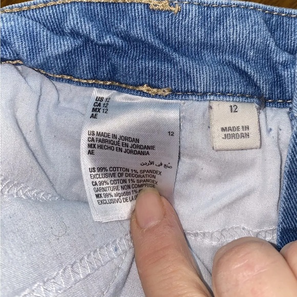 Style & Co Curvy-Fit Skinny Leg Jeans Light Blue Wash Size 12 Distressed Frayed - Picture 5 of 5